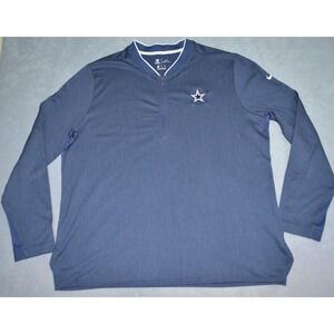 Dallas Cowboys Jacket Mens Nike On Field Apparel Quarter Zip Pullover NFL 2XL